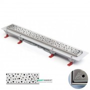 Жолоб водостічний МСН 850 мм з горизонтальним фланцем і матовою гратами Квадрати CH 850 / S40 SN 1