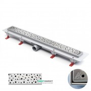 Жолоб водостічний МСН 950 мм з горизонтальним фланцем і матовою гратами Квадрати CH 950/50 SN 1