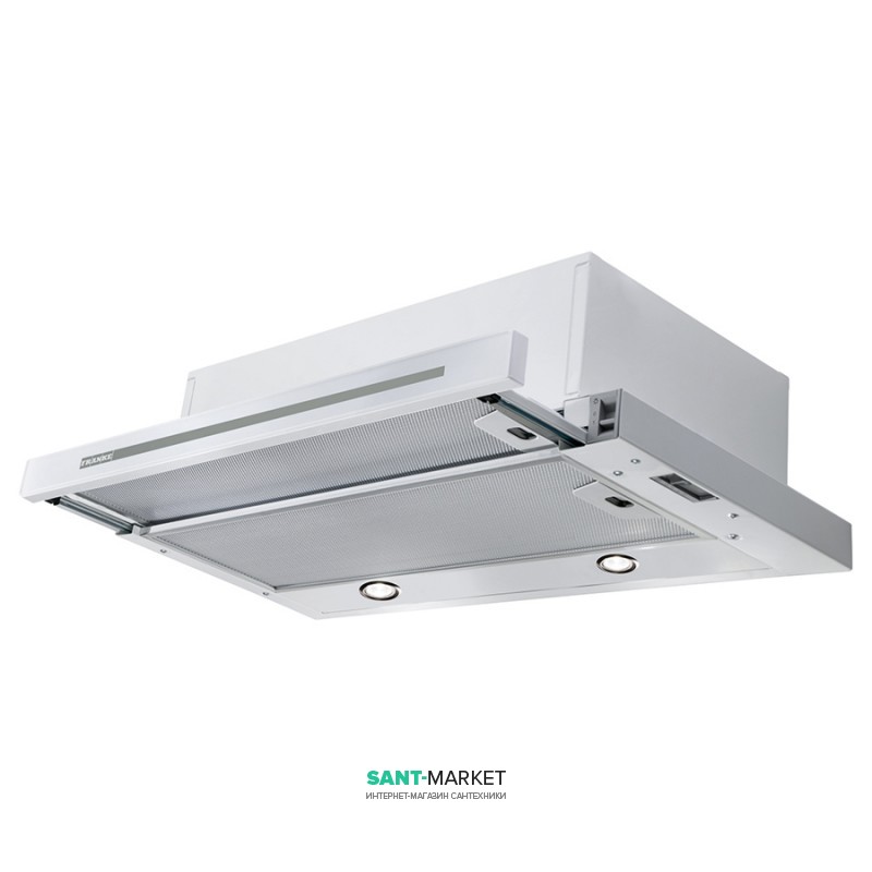 Витяжка для кухні вбудована Franke Smart Telescopic FSM 601 WH / GL нержавіюча сталь / біле скло 315.0489.957