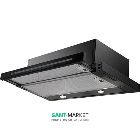 Витяжка для кухні вбудована Franke Smart Telescopic FSM 601 BK / GL нержавіюча сталь / чорне скло 315.0489.958