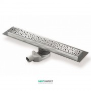 Жолоб водостічний МСН 650 мм з горизонтальним фланцем і матовою гратами Квадрати CH N 650 S 1