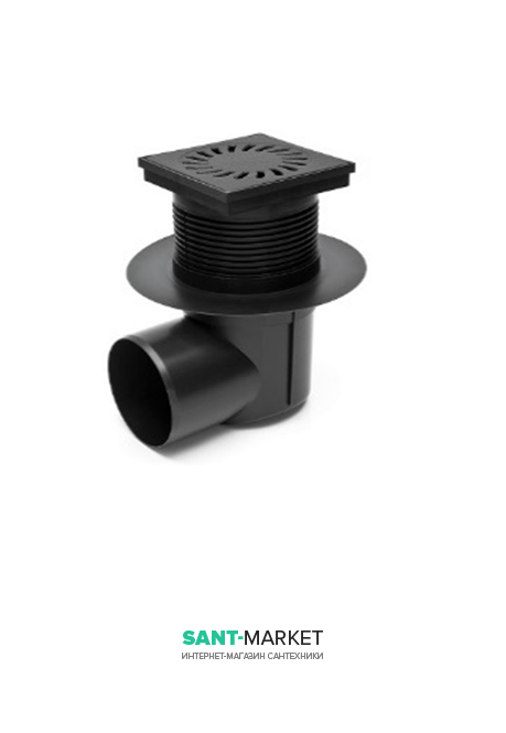 Вуличний трап MCH з бічним зливом D 110 решітка чавун чорний 424 S Li