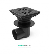 Вуличний трап MCH з бічним зливом D 110 решітка чавун чорний 429 Sz