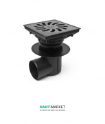 Вуличний трап MCH з бічним зливом D 110 решітка пластик чорний 437 S