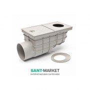 Дощоприймач MCH з горизонтальним випуском поліпропілен сірий 325 Gs