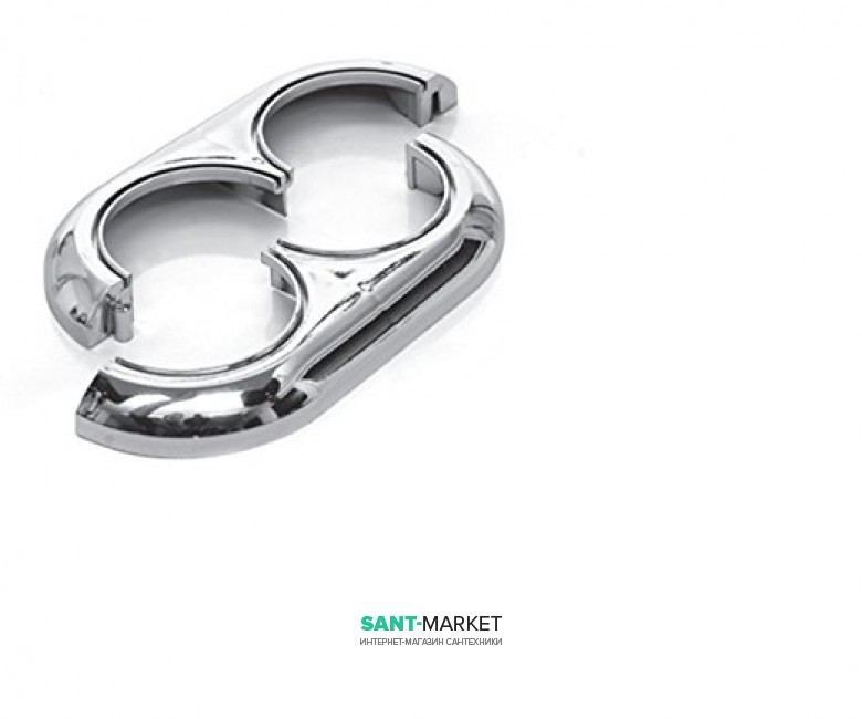 Декоративная рамка для двух колец MCH разборная хром KCH 2000