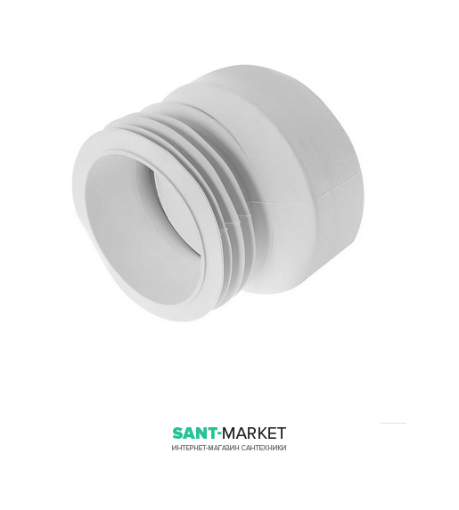Гофра для унитаза MCH короткая прямая пластик белый Т 30