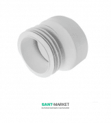 Гофра для унітазу MCH коротка пряма пластик білий Т 30