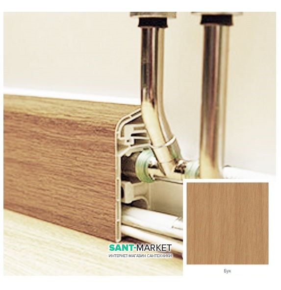 Плинтус для прокладки труб MCH пластик бук FT512