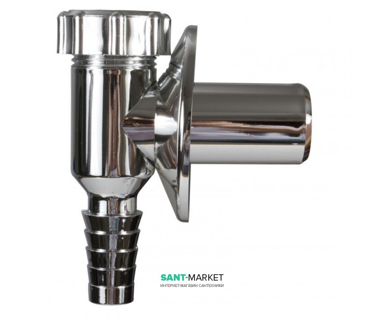 Сифон зі штуцером MCH для підключення пральної машини хром CH 529-K