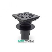 Вуличний трап MCH з вертикальним зливом D 110 решітка чавун чорний 731 S