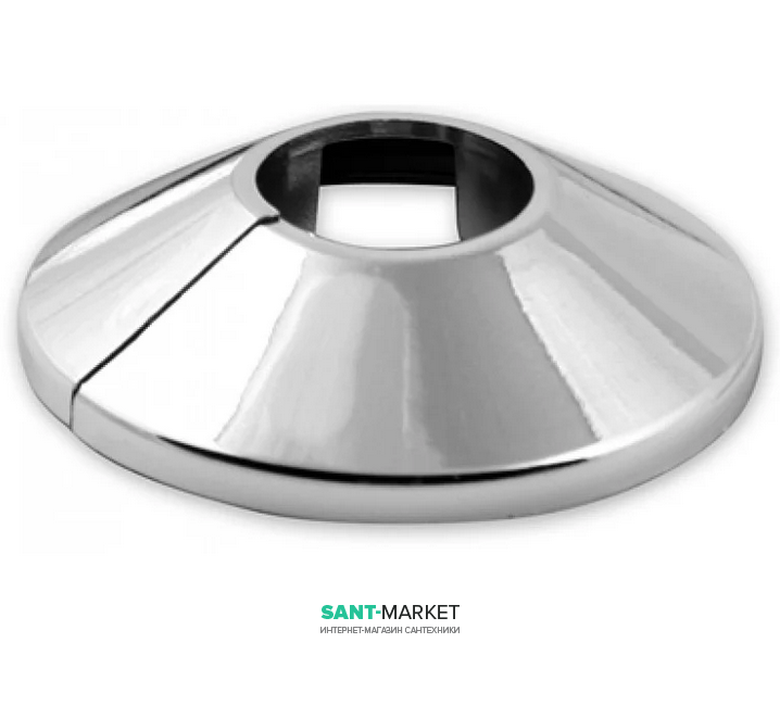 Декоративне кільце MCH для обрамлення виведення труби зі стіни хром KCH 1016