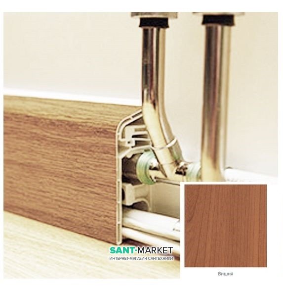 Плинтус для прокладки труб MCH пластик вишня FT515