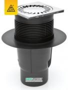 Вуличний трап MCH з вертикальним зливом D 110 решітка нержавіюча сталь чорний 827 S N