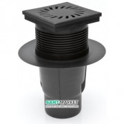 Вуличний трап MCH з вертикальним зливом D 110 решітка чавун чорний 827 S Li