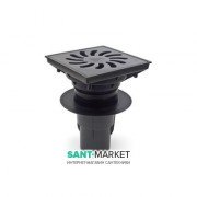 Вуличний трап MCH з вертикальним зливом D 110 решітка пластик чорний 831 S P