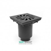 Вуличний трап MCH з вертикальним зливом D 110 решітка чавун чорний 328
