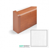 Левая заглушка плинтуса для прокладки труб MCH пластик белый FT505