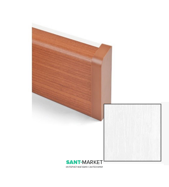 Правая заглушка плинтуса для прокладки труб MCH пластик белый FT506