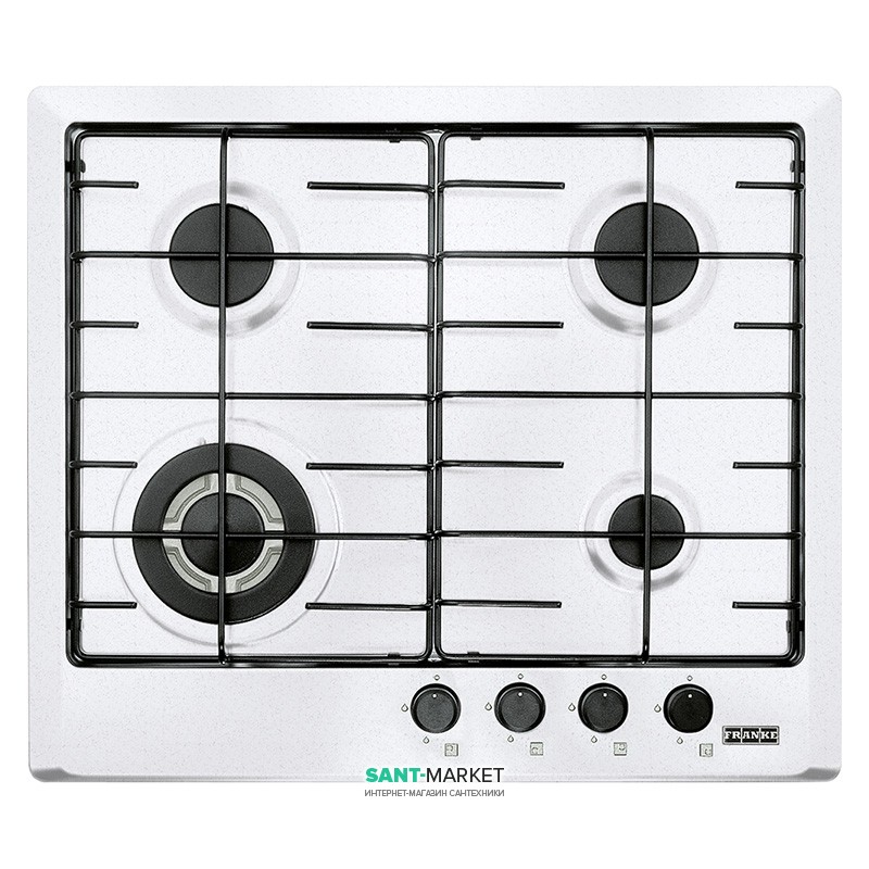 Варильна поверхня газова Franke Smart FHM 604 3G TC WH E білий 106.0155.413
