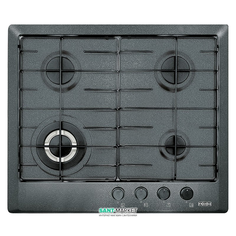 Варильна поверхня газова Franke Smart FHM 604 3G TC GF E графіт 106.0037.687