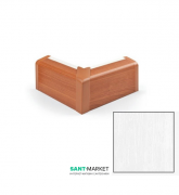 Внешний угол плинтуса для прокладки труб MCH пластик белый FT503