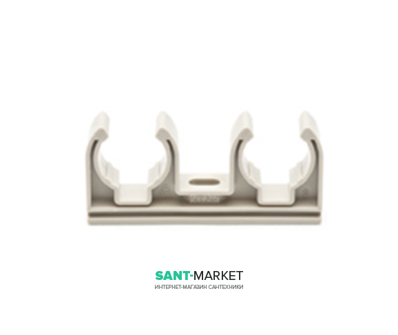 Кліпса для кріплення 2-х пластикових труб MCH 2х20 мм 20020P