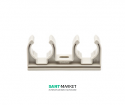 Клипса для крепления 2-х пластиковых труб MCH 2х25 мм 20025P