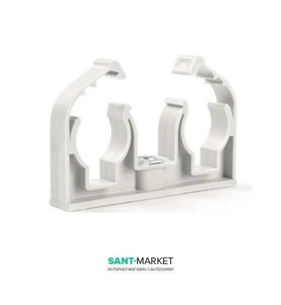 Кліпса для кріплення 2-х труб MCH 2х18 мм з застібкою і сталевий гайкою Z2K018B