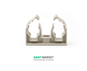 Кліпса для кріплення 2-х пластикових труб MCH 2х25 мм з застібками 2K025P