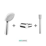 Душевой набор Jika Cubito с держателем и шлангом хром H3651X00043631