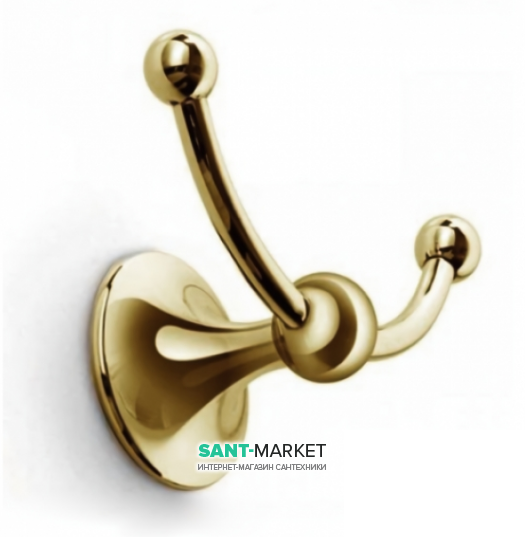 Крючок для ванной двойной Lineabeta Venessia латунь бронза 52939.35