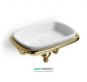 Мильниця для ванною з власником Lineabeta Venessia кераміка / латунь білий / бронза 52902.35