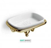 Мильниця для ванною з власником Lineabeta Venessia кераміка / латунь білий / бронза 52902.35