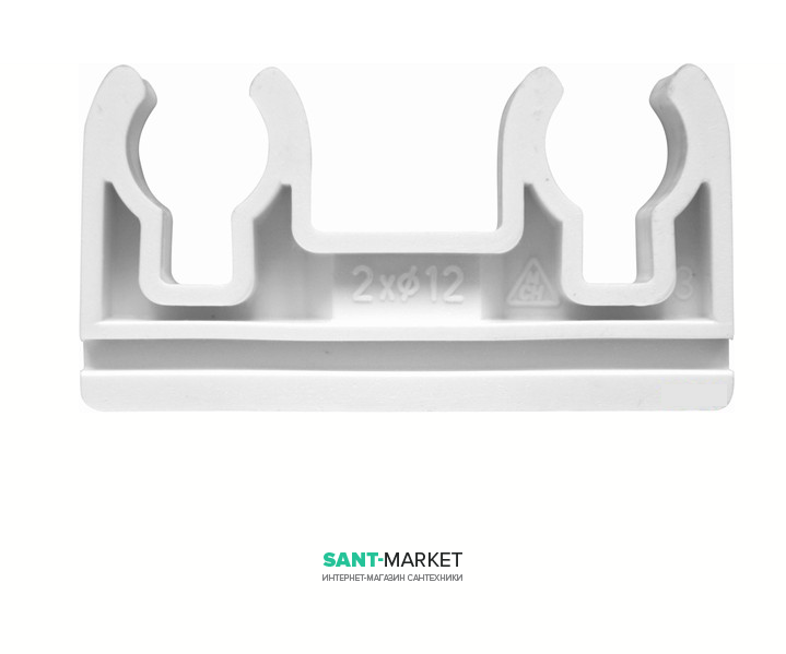 Кліпса для кріплення 2-х труб MCH 2х12 мм 20012Cu