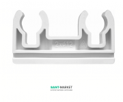 Клипса для крепления 2-х труб MCH 2х12 мм 20012Cu