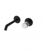 Смеситель для раковины GRB Aura Black настенный чёрный матовый/хром 75534752