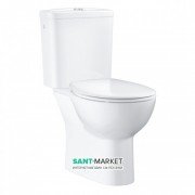 Унитаз напольный Grohe BauCeramic с бачком и сиденьем альпин-белый 39559000