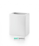Cтакан для зубных щеток Lineabeta Saon керамика белый 44031.09