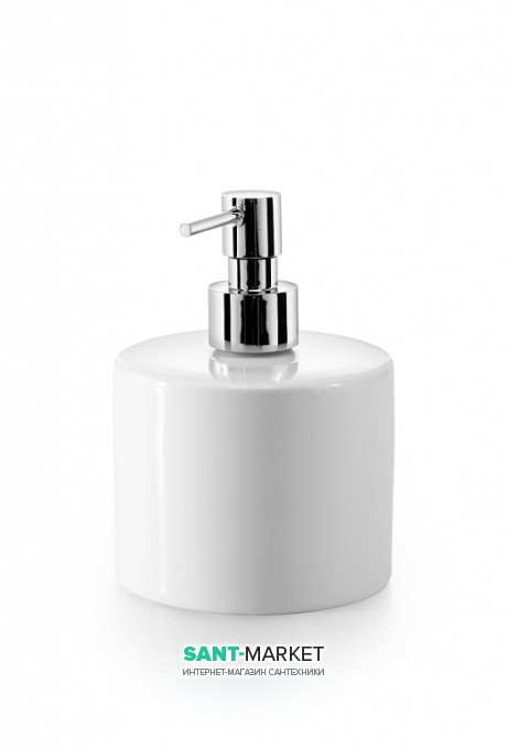 Дозатор для жидкого мыла Lineabeta Saon керамика/латунь белый/хром 44023.09