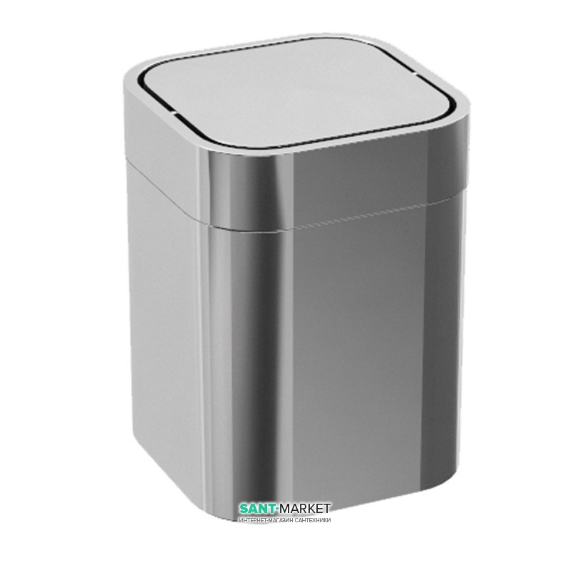 Квадратный многоцелевой контейнер с крышкой Lineabeta Saon нержавеющая сталь 44020.29