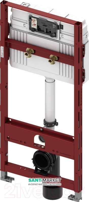 Система инсталляции для подвесного унитаза TECE TECEprofil красный 9300066