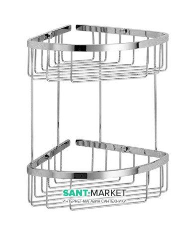 Полочка для ванной двойная Lineabeta Filo металл хром 50032.29