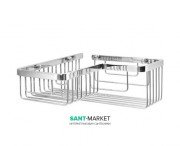 Полочка для ванной угловая Lineabeta Filo металл хром 50013.29