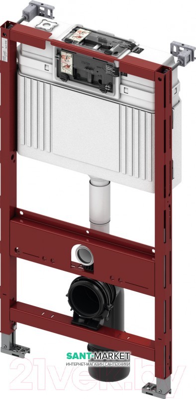 Система инсталляции для подвесного унитаза TECE TECEprofil красный 9300022