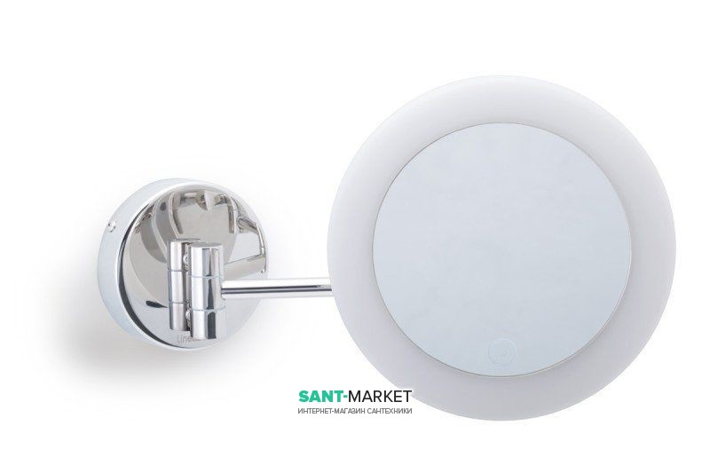 Зеркало настольное Lineabeta Mevedo с 3 х-кратным увеличением и подсветкой сенсорное хром 5583.29