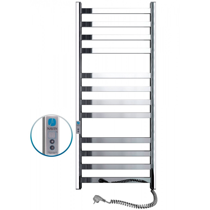 Електричний полотенцесушитель Navin Авангард правий 480х1200 digital таймер нержавіюча сталь 10-028052-4812