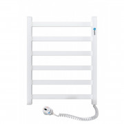 Електричний полотенцесушитель Navin Авангард правий 480х600 з терморегулятором вуглецева сталь білий 12-028051-4860