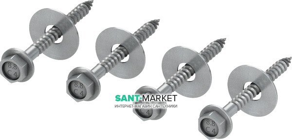 Комплект саморезов TECE TECEprofil для крепления к стене хром 9380005