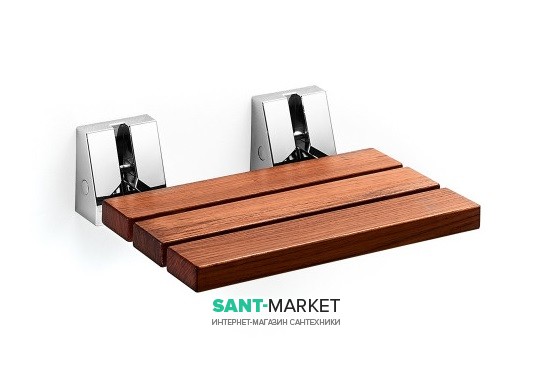 Складной настенный стульчик Lineabeta Runner нержавеющая сталь/дерево 54720.29